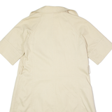 THEORY Womens Overcoat Jacket Beige Twill M