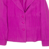 ALBANI Womens Blazer Jacket Pink Knit L