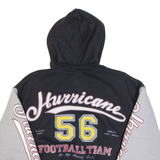 PURE MOTION Quilted Miami Hurricanes Football Team Womens Varsity Jacket Black 90s USA L