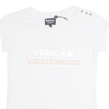 BARBOUR Womens T-Shirt White UK 8