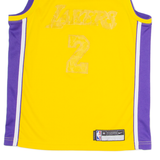NIKE Lakers 2 Ball Mens Vest Yellow Sleeveless USA V-Neck M