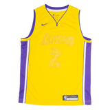 NIKE Lakers 2 Ball Mens Vest Yellow Sleeveless USA V-Neck M