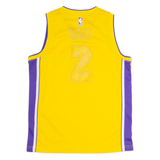 NIKE Lakers 2 Ball Mens Vest Yellow Sleeveless USA V-Neck M