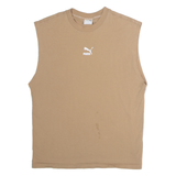 PUMA Mens T-Shirt Brown Sleeveless S