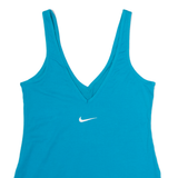 NIKE Womens Vest Blue Sleeveless V-Neck XS