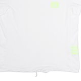 ADIDAS Drawstring Mens T-Shirt White V-Neck M