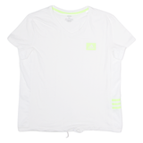 ADIDAS Drawstring Mens T-Shirt White V-Neck M