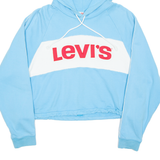LEVI'S Cropped Womens Blue Hoodie L