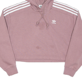 ADIDAS Cropped Womens Purple Hoodie UK 8