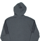 ADIDAS Mens Grey Hoodie Full Zip S