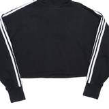 ADIDAS Cropped Womens Black Hoodie UK 6