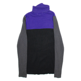 LAUREN RALPH LAUREN Womens Jumper Purple Roll Neck Tight Knit XL