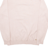 CALVIN KLEIN Womens Jumper Pink Roll Neck Tight Knit XL