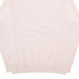 CALVIN KLEIN Womens Jumper Pink Roll Neck Tight Knit XL