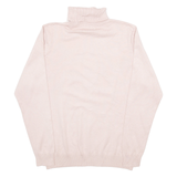 CALVIN KLEIN Womens Jumper Pink Roll Neck Tight Knit XL
