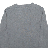 NAUTICA Mens Jumper Grey V-Neck Tight Knit L