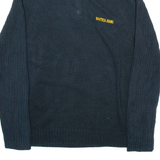 NAUTICA Mens Jumper Blue 1/4 Zip Tight Knit XL