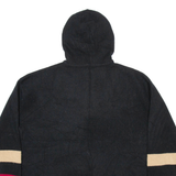 LAUREN RALPH LAUREN Womens Jumper Black Striped 1/4 Zip Tight Knit Wool L