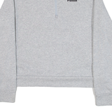 PUMA Womens Sweatshirt Grey 1/4 Zip M