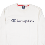 CHAMPION Womens Sweatshirt White L