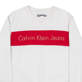 CALVIN KLEIN JEANS Womens Sweatshirt White S