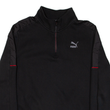 PUMA Mens Sweatshirt Black 1/4 Zip XL