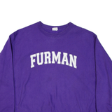 CHAMPION REVERSE WEAVE Furman Mens Sweatshirt Purple USA XL