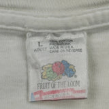 Chimpanzee Thinking Print Fruit Of The Loom Graphic T-Shirt - Large White Cotton