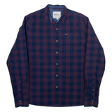 DIESEL Mens Shirt Blue Check Long Sleeve M