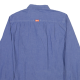 SUPERDRY Mens Plain Shirt Blue Long Sleeve S