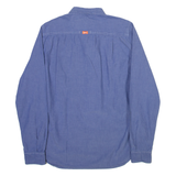 SUPERDRY Mens Plain Shirt Blue Long Sleeve S