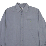 LACOSTE Mens Plain Shirt Grey Long Sleeve M
