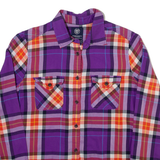 AMERICAN EAGLE Womens Flannel Shirt Purple Check Long Sleeve S