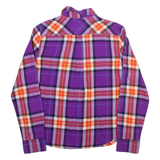 AMERICAN EAGLE Womens Flannel Shirt Purple Check Long Sleeve S