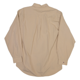 TOMMY HILFIGER Mens Shirt Beige Check Long Sleeve L
