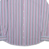 PIERRE CARDIN Mens Shirt White Striped Long Sleeve L