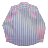 PIERRE CARDIN Mens Shirt White Striped Long Sleeve L