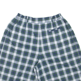 CONTE OF FLORENCE Womens Casual Shorts Blue Relaxed Plaid XS W26