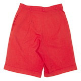 LES ESSENTIELS Womens Casual Shorts Red Relaxed 90s S W28