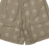 JACQUES FATH Pleated Womens Casual Shorts Green Relaxed 90s XS W26