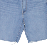 LEVI'S 724 High Rise Cut Off Womens Denim Shorts Blue Slim M W29
