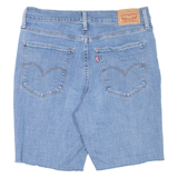 LEVI'S 724 High Rise Cut Off Womens Denim Shorts Blue Slim M W29