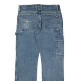 DICKIES Carpenter Mens Jeans Blue Regular Straight Stone Wash W34 L30