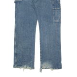 DICKIES Carpenter Mens Jeans Blue Regular Straight Stone Wash W34 L30
