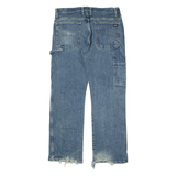 DICKIES Carpenter Mens Jeans Blue Regular Straight Stone Wash W34 L30