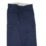 DICKIES Cargo Workwear Mens Trousers Blue Relaxed Straight W36 L30