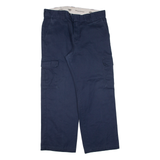 DICKIES Cargo Workwear Mens Trousers Blue Relaxed Straight W36 L30