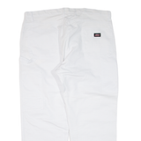 DICKIES Carpenter Workwear Mens Trousers White Regular Straight W40 L30