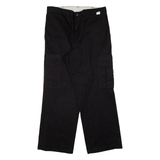 DICKIES Cargo Workwear Mens Trousers Black Relaxed Straight W34 L28