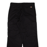 DICKIES Cargo Workwear Mens Trousers Black Relaxed Straight W34 L28